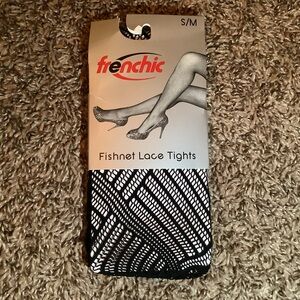 Frenchic fishnet lace tights, fashion, color black, size: S/M